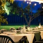 Outdoor dinner at the Sirimagus farmhouse