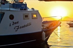 Pescaturismo I Due Fratelli al tramonto