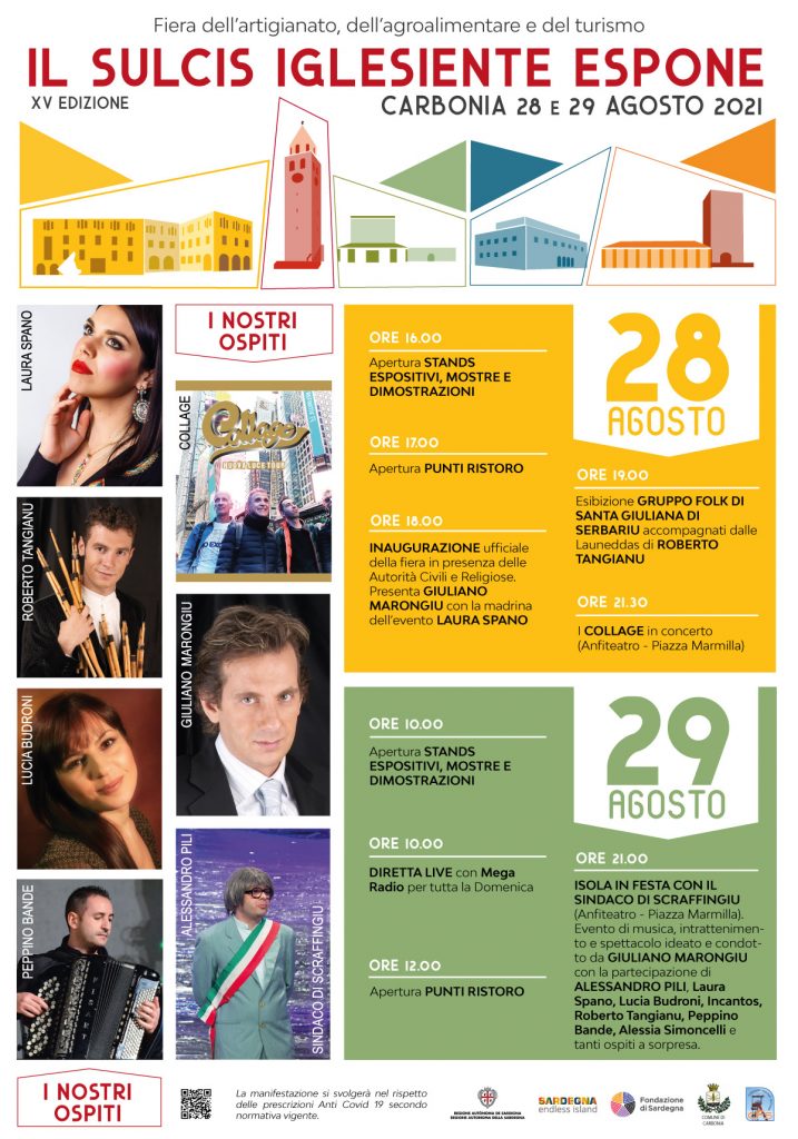 manifesto evento Sulcis Iglesiente Espone 2021 Fiera dell'artigianato, agroalimentare e del turismo