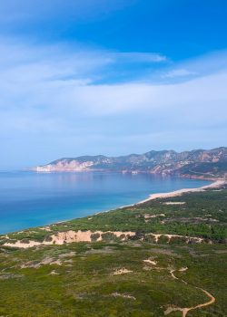 litorale di Gonnesa con vista sulla costa di Nebida